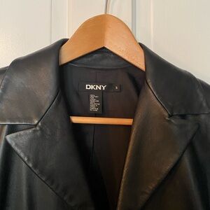 Vintage DKNY leather blazer